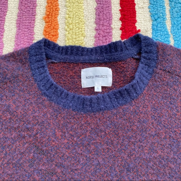Norse Projects Birnir Pairisle Fine Merino Alpaca Solid Knit Sweater - Picture 2 of 8